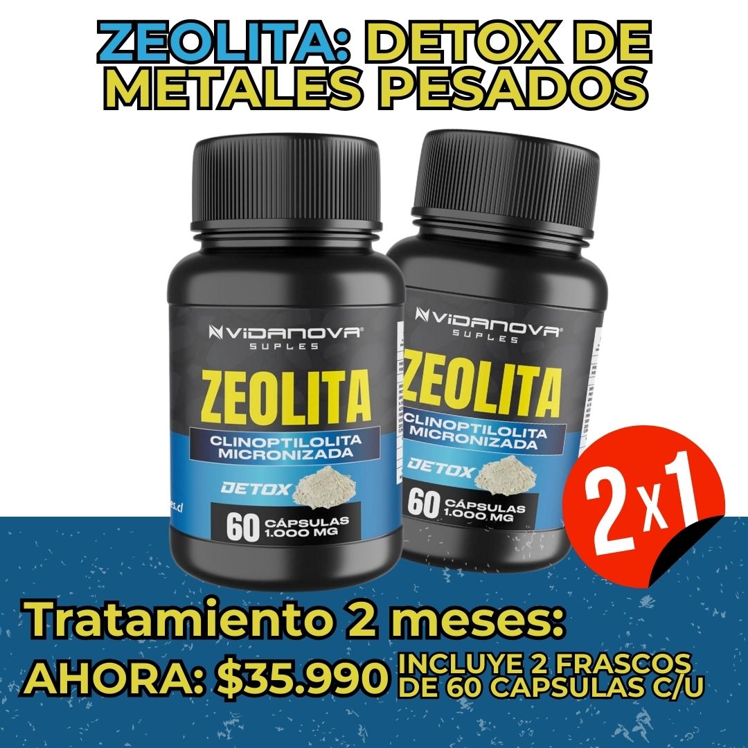 Zeolita Vidanova™ - Cápsulas de Zeolita 1000mg - REMATE 2X1