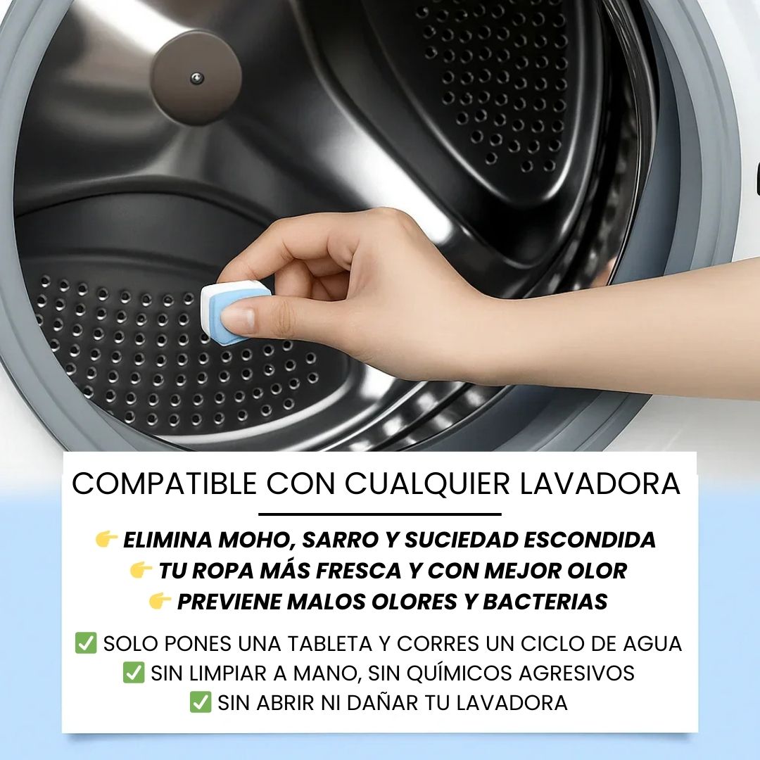 Pack x24 Pastillas TurboClean™ – Renueva tu lavadora por dentro