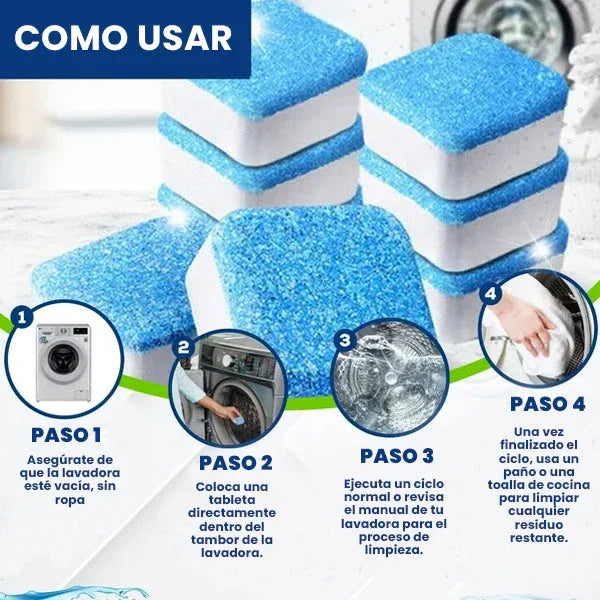 Pack x24 Pastillas TurboClean™ – Renueva tu lavadora por dentro
