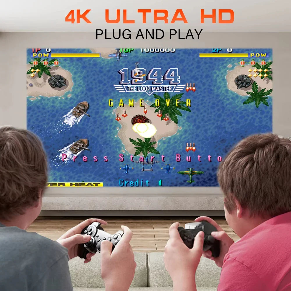 CinePlay 4K™: Proyector Inteligente Gamer - Android + Apps de TV & Streaming + Juegos Retro