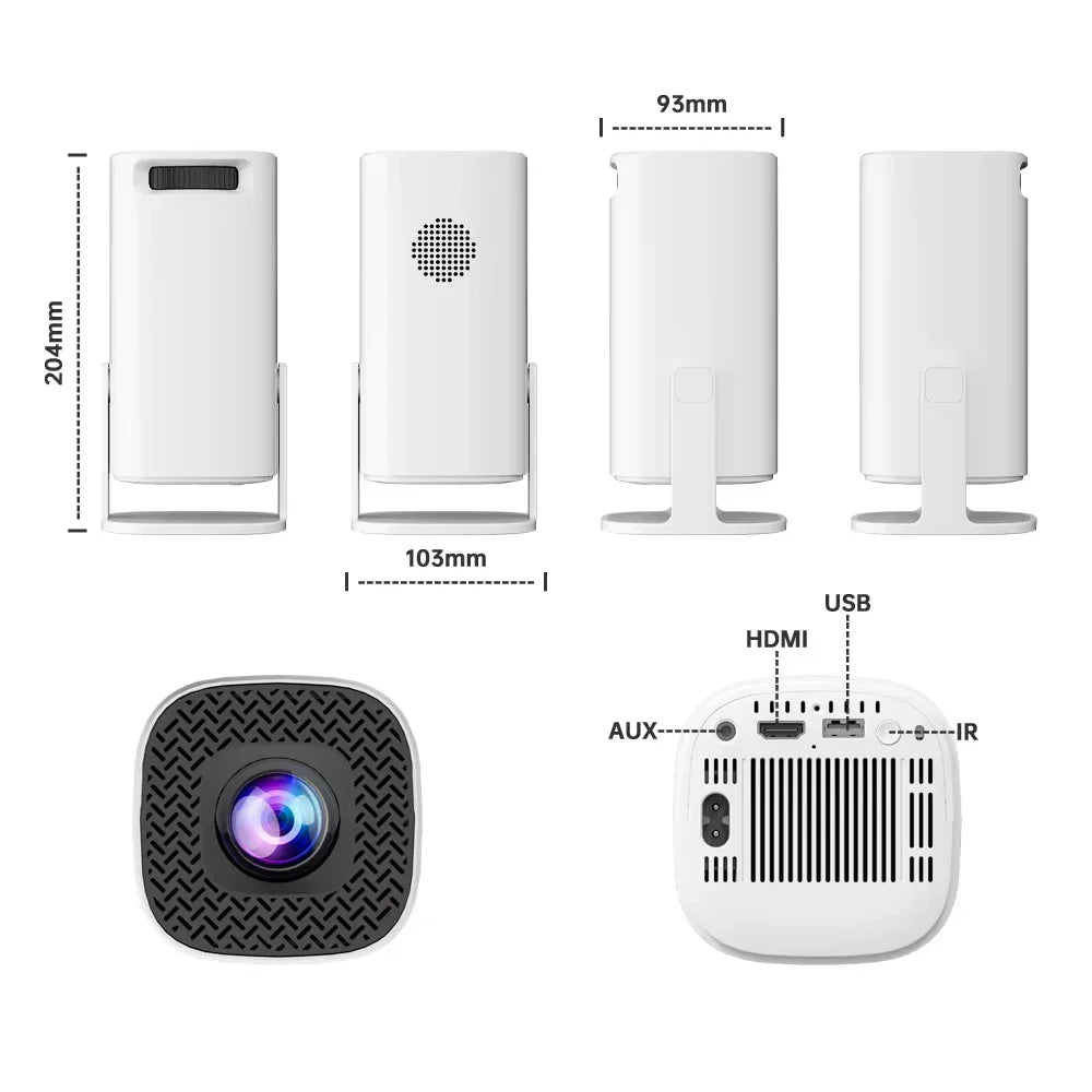 CinePlay 4K™: Proyector Inteligente Gamer - Android + Apps de TV & Streaming + Juegos Retro