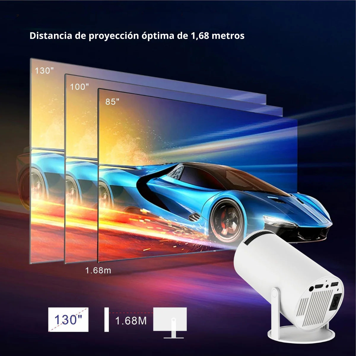 CinePlay 4K™: Proyector Inteligente Gamer - Android + Apps de TV & Streaming + Juegos Retro