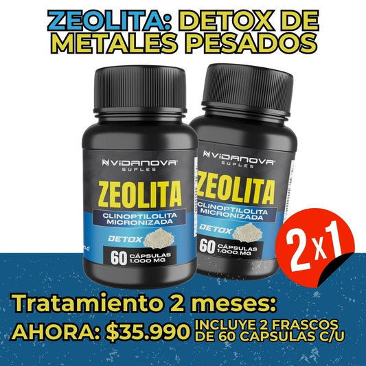 Zeolita Vidanova™ - Cápsulas de Zeolita 1000mg - REMATE 2X1